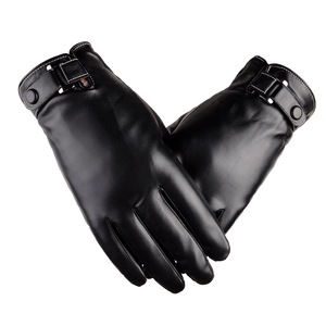 Gants d'affaires pour hommes, mitaines d'hiver, écran tactile, coupe-vent, gants <span class=keywords><strong>de</strong></span> <span class=keywords><strong>conduite</strong></span> en <span class=keywords><strong>cuir</strong></span> PU - Product Image 5