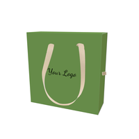 Caja de Regalo de Papel Personalizada Portátil Verde para Joyería, con Bandeja de Terciopelo, para Collares, Pendientes, Anillos y Pulseras