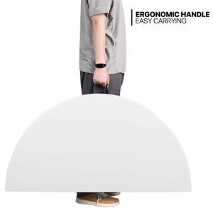 Tavolo Pieghevole Rotondo in Plastica Portatile per Interni ed Esterni, Ideale per Feste, Campeggio e Picnic - Product Image 3