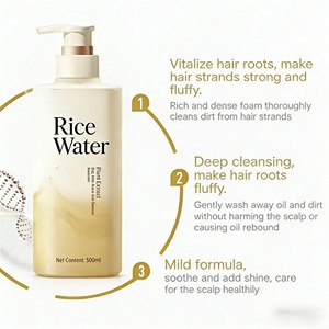 Shampoo all'Acqua di Riso con Ingredienti <span class=keywords><strong>Naturali</strong></span>, <span class=keywords><strong>Prodotti</strong></span> <span class=keywords><strong>per</strong></span> <span class=keywords><strong>Capelli</strong></span> Erboristici Anti-Crespo e Riparatori - Product Image 5