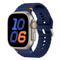 BEEFLYPOWER Neues Produkt Stilvolles Wellenmuster-Silikonarmband für Apple Watch Series 11 10 SE Ultra 2 9 8 7 42mm 46mm
