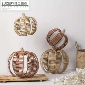 Adorno Decorativo de Calabaza de Halloween, Plástico Hecho a Mano, para Uso en Interiores y Exteriores, Accesorios Festivos - Product Image 5