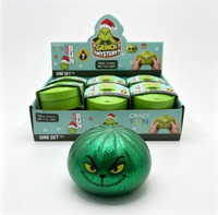 Édition Noël Monstre Vert Pelucheux Grinch 8,5 cm – Jouet Anti-Stress à Presser – Cadeau Amusant – Boîte Mystère Créative pour Adolescents