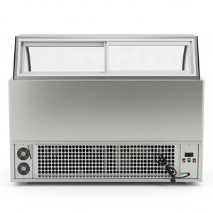 Vitrine Réfrigérée Commerciale pour Gelato et Crèmes Glacées, 12/16 Bacs, Verre Courbé, Congélateur pour Sucettes Glacées, Idéale pour Salons de Crème Glacée - Product Image 3