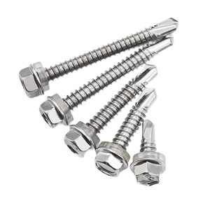 Stainless Steel Self Tapping Screws Hex Flange Head Metric ISO 15480 A2 70 Grade B For Roofing Tile Fixing - Product Image 1