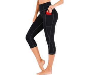 Mallas deportivas de cintura media sólidas personalizadas para mujer, mallas de entrenamiento físico, mallas sin costuras, Spandex/nailon - Product Image 1