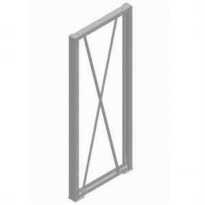 Support en acier métallique simple face Fami Ar Series gris foncé RAL7000 D1100 H2210 - Product Image 3