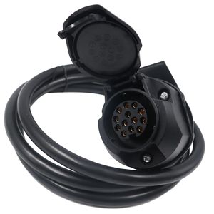European Style 13 Pin Trailer Socket 2 Meter Taillight Connection Cable RV <b>Plug</b> <b>Adapter</b> - Product Image 1