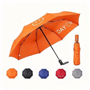 Premium Black Coating Portable <b>Windproof</b> Manual Open Reliable Customized Design Custom Printed Modern Elegant Folding <b>Umbrella</b> - Product Image 1