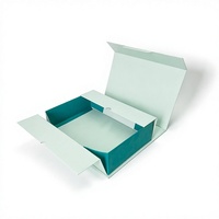 Boîte cadeau pliable à fermeture magnétique, style livre, en carton gris, personnalisable, vide, avec logo imprimable, boîte intégrée