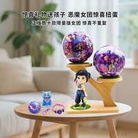 Vente en gros de figurines Kpop Demon Hunters personnalisées en boîte mystère, porte-clés Gashapon, jouet capsule, pendentif figurine PVC, cadeau mignon de dessin animé