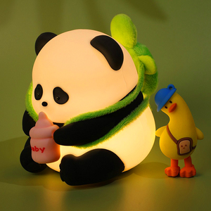 Lámpara Nocturna Portátil de Silicona con Diseño de Panda, Carga USB, Linda Lámpara de Camping para Exteriores - Product Image 6