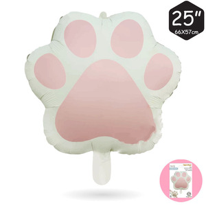 Ballons en aluminium individuels en forme de <span class=keywords><strong>chat</strong></span> rose avec couronne, pattes de <span class=keywords><strong>chat</strong></span>, pattes de chien et os pour décorations de fête sur le thème des animaux de compagnie - Product Image 3