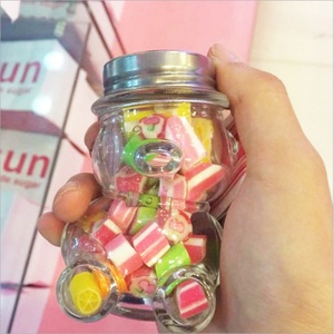 Cute <b>Bear</b> Glass Jar Stocked Multi Size Glass Jar Reusable Glass Jar Food Grade Clear Glass Storage SugarJarwith Lid Little <b>Bear</b> - Product Image 4