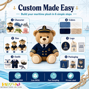 Jouets en peluche d'animaux marins personnalisés très demandés, en tissu recyclé écologique, faible MOQ, OEM pour souvenirs de croisière - Product Image 2