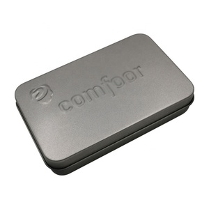 Wholesale Rectangle Blank Tin Box With Hinged Lid