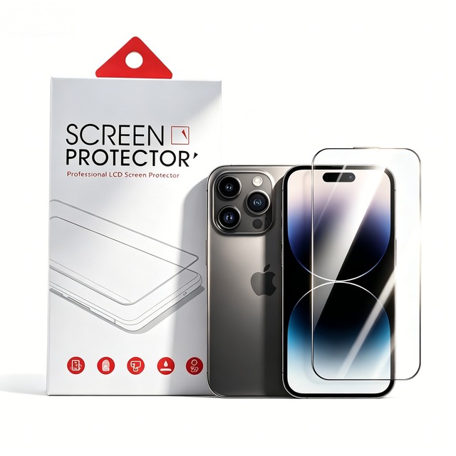 2026 Full Glue 2.5D Silk Printing Privacy Tempered Glass Screen Protector for iPhone Duo 12 13 14 15 16 17 18 Pro Max Plus