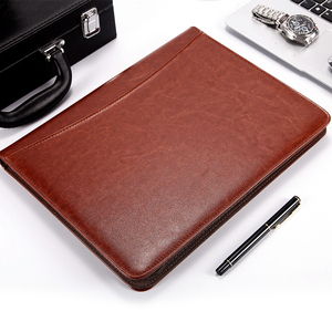 Carpeta de archivo de cubierta de cuero PU de tamaño <span class=keywords><strong>A4</strong></span> con cremallera con logotipo Carpeta de archivo de cartera de cuero <span class=keywords><strong>A4</strong></span> con notas <span class=keywords><strong>A4</strong></span> - Product Image 6
