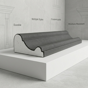 Moulures de corniche en EPS haute densité anti-fissures pour murs extérieurs, moulures en EPS pour la décoration de villas, garnitures murales en EPS - Product Image 1