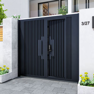 Porte de cour en alliage d'aluminium, design postmoderne, isolation acoustique, modèle 88, ouverture latérale électrique, simple/double ouverture, villa/rural - Product Image 1