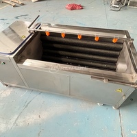 Uitstekende Kwaliteit Roestvrij Staal Frietjes Aardappel Schoonmaken Wassen Peeling Snijmachine Hoge Efficiëntie Voor Groente