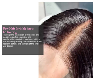 Parrucca Frontale in Pizzo HD 13 X 6 con Nodi Invisibili Sbiancati, Senza Colla, Look Perfetto da Salone, Pronta all'Uso - Product Image 3