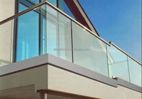 Reilbu, nouvelle conception de balustrade de balcon, main courante extérieure en aluminium, rail en verre en forme de U pour escalier et balcon