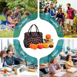 Sac isotherme personnalisé de la collection Aloha, sac de pique-nique, sac isotherme réutilisable, imprimé de fleurs hawaïennes, sac isotherme de plage, sac à lunch isotherme - Product Image 6