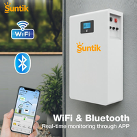 Batterie LiFePO4 Suntik empilable 300Ah 48V/51.2V 5-10kW AC intelligente RS485 RS232 pour système ESS domestique, hybride, hors réseau, murale, CAN