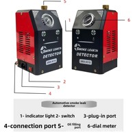 Détecteur de fuite de fumée automobile, kit d'accessoires complet, testeur de fuite de fumée pour système de vide des conduites de carburant EVAP de voiture