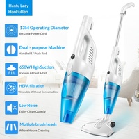 Aspirateur vertical électrique portatif pour tapis, aspirateur à cyclone pour animaux domestiques, aspirateurs à bâton pour un nettoyage multifonctionnel
