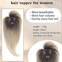 Perruque 360 3D, postiche volumineux naturel, résistant à la chaleur, franges droites, base en soie, extensions à clipser, 18 pouces