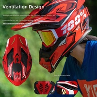 Nouveau casque de moto tout-terrain ABS avec lunettes de motocross et visière miroir dorée, homologué DOT pour adultes et jeunes, course cross-country
