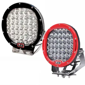 Luzes de condução super brilhantes, 9 polegadas, vermelha, redonda, led, luz de trabalho, para caminhão jeep, off road, wrangler, suv, atv