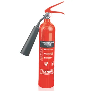 EN3 34B Electrical Fire Rating Aluminum BE carbon dioxide Fire Extinguisher CO2 2kg For Flammable Liquid Charged Substance Fire