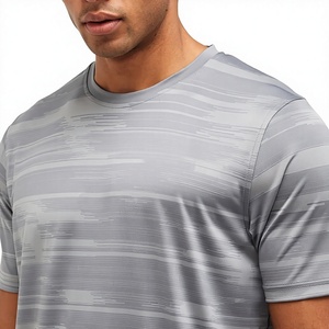 เสื้อยืดกีฬาผู้ชาย OEM ODM รับทำโลโก้ ผ้าคอตตอน 100% หนัก 260GSM คุณภาพสูง ระบายอากาศได้ดี แห้งเร็ว เหมาะสำหรับออกกำลังกายที่ยิม - Product Image 4