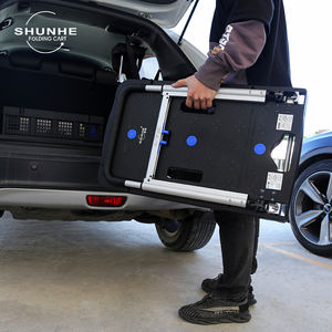 Capacidad de carga de 137kg Tamaño pequeño Rueda de 4 pulgadas Plataforma plegable Camión de mano Carro con frenos - Product Image 6