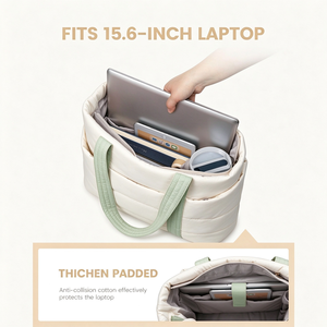 Bolsa de Trabajo para Portátil de Gran Capacidad para Mujer, Ligera, de Nailon Resistente al Agua, Bolsa de Viaje Acolchada para la Playa, con Estampado de Leopardo - Product Image 4