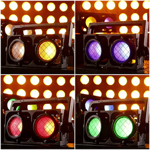 2x300W RGBAWW Luces LED para Audiencia, IP65 Impermeables, 2 Ojos de Luz, Enlazables Horizontal o Verticalmente para DJ - Product Image 6