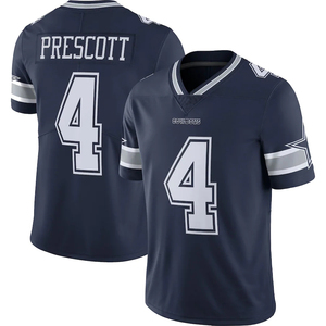 Vente en gros 4 # Dak Prescott Dallas Maillots de football cousus USA Football Jeu Sports VP Joueur limité Maillot inversé - Product Image 3
