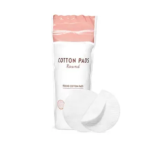 customized package cotton facial care organic pads Plain White cotton wool pad