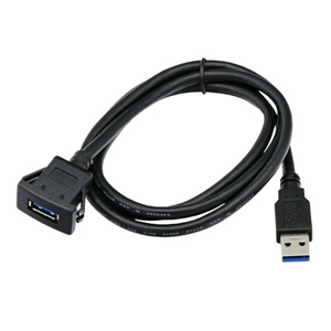 Square Snap On Abs Shell <b>Usb</b> 3.0 Male To Female Extension <b>Cable</b> For Car Ship Motorcycle Dashboard Data <b>Cables</b> - Product Image 1