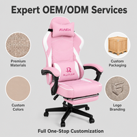 Chaise de bureau ergonomique pour le gaming, inclinable, avec support lombaire, dossier haut, pivotante, hauteur réglable, repose-pieds, design européen