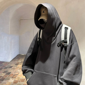 Otoño Invierno Hombres Oversize Estilo americano Cuello alto Sudadera con capucha Social <span class=keywords><strong>Fear</strong></span> Black Samurai Charge Sweater Funcional Puffer Fleece - Product Image 4