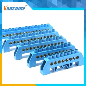 Barre de liaison <span class=keywords><strong>neutre</strong></span> isolée V-0 avec trous pré-perforés - Boîtier de jonction électrique en plastique pour barre <span class=keywords><strong>neutre</strong></span>, connexion par boulons pour conducteurs de 1 à 5 AWG - Product Image 5