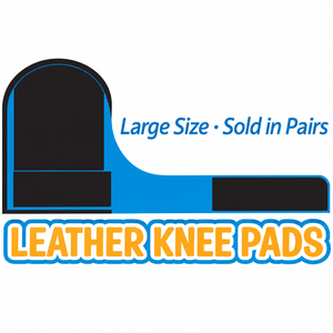 Large Leather <b>Work</b> <b>Knee</b> <b>Pads</b> with Soft Padding and Cut-to-Size Straps, 1 Pair for Flooring and Construction - Product Image 5