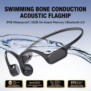 Auriculares Deportivos de Conducción Ósea con Banda para el Cuello de Silicona <span class=keywords><strong>B20</strong></span> Personalizables, Auriculares Inalámbricos BT6.0 Resistentes al Agua IPX8 para Natación - Product Image 2