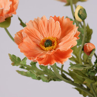 Bunga Poppy Buatan EVA Smooth-mouthed, Bunga Poppy Palsu, Dekorasi Rumah, Dekorasi Pernikahan, Buket Lembut, Ornamen Bunga