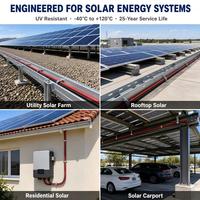 Cable Fotovoltaico con Certificación VDE TUV de 6 mm2 y 10 mm2, Resistente a la Intemperie, Doble Aislamiento, Sin Halógenos, Paquete para Contratistas