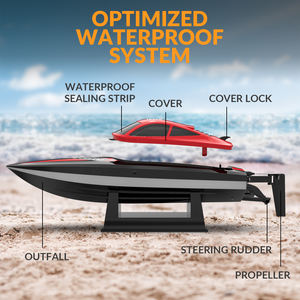 <span class=keywords><strong>Volantex</strong></span> Électrique Rouge 2.4GHz Télécommande Bateau Étanche Haute Vitesse Rapide Racing Piscine Bateau Électronique Cadeau Enfants Batteries - Product Image 5